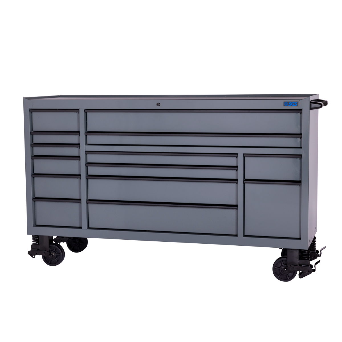 SGS 72in Roller Cabinet | 14 Drawers | Slate Grey